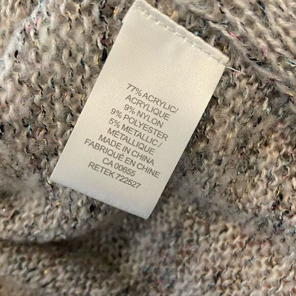 RW&CO Light Grey Metallic Rainbow Tread Sweater M - Picture 7 of 8